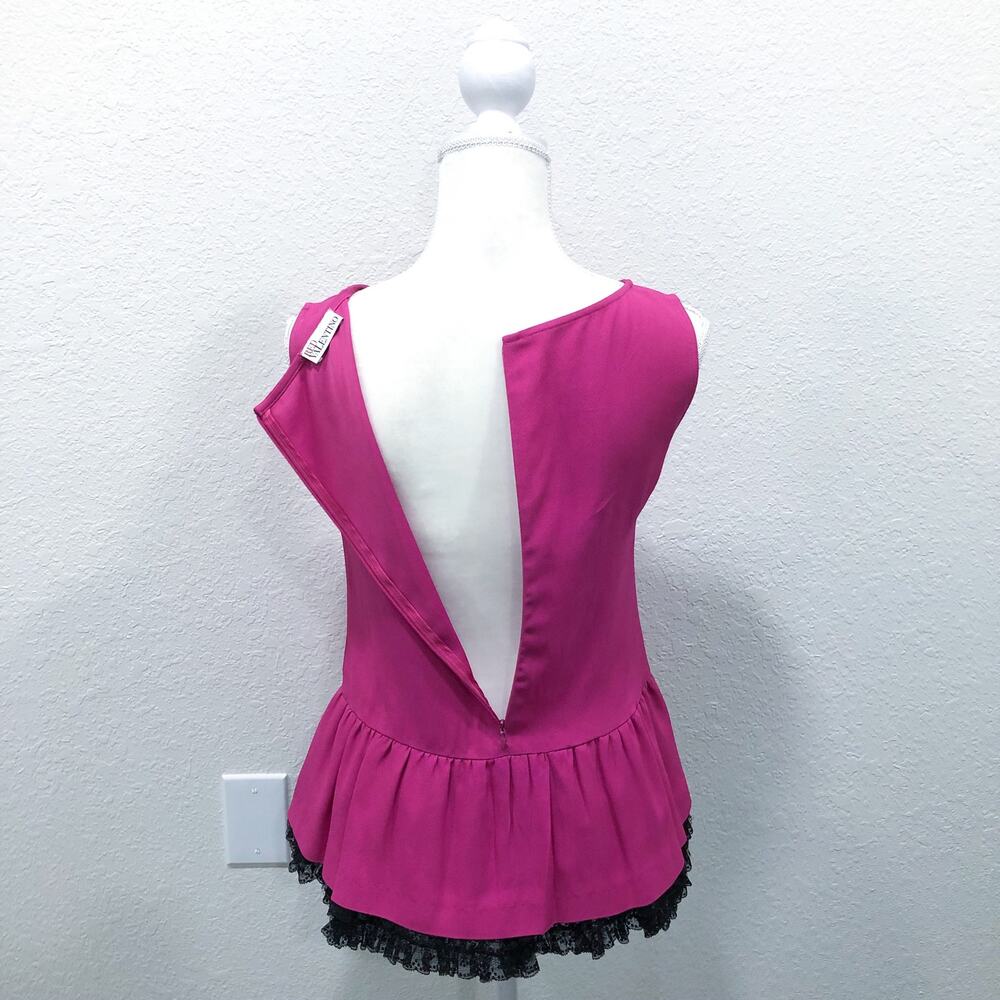 Red Valentino Pink Peplum Crinoline Blouse - Picture 5 of 14